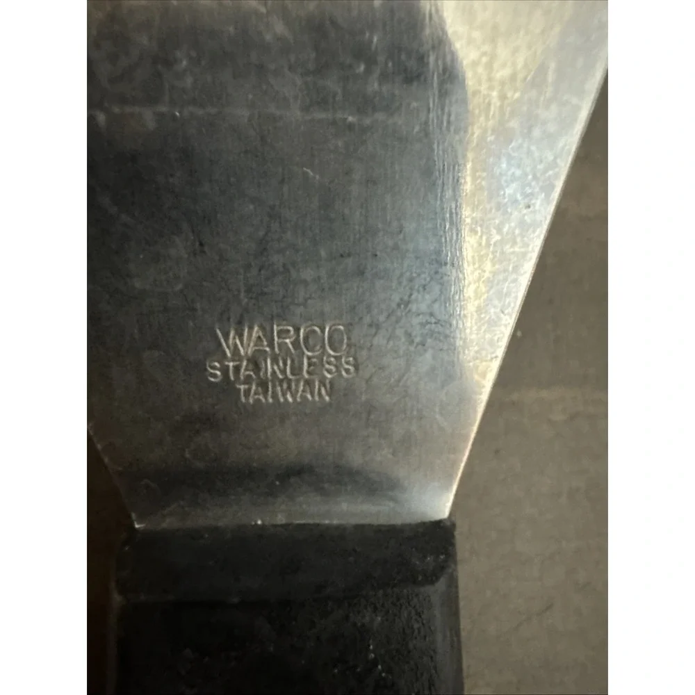 Vintage Warco Small Narrow Spatula Turner Lasagna Server Stainless Black Handle